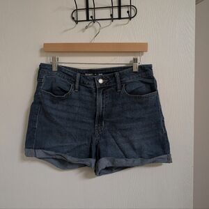Old Navy Women's Size 10 High Rise Blue Rolled-Hem Denim Shorts